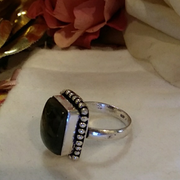 Natural Dark Jasper Gemstone Sterling Silver 💍 - Picture 6 of 7